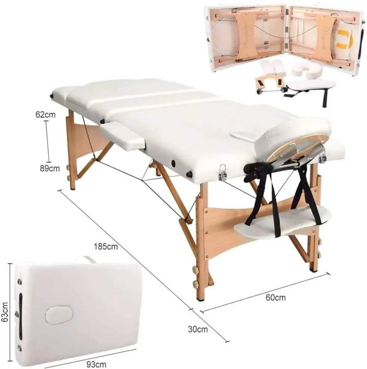 Massage Bed 3 Section Professional Therapy Bed - Image 3