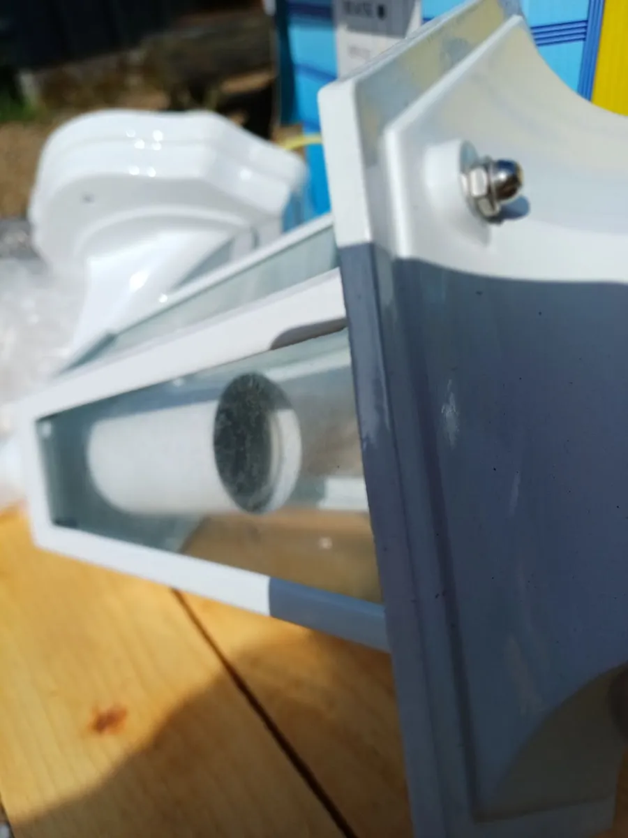 Vintage Aluminium Wall Lanterns - Image 2