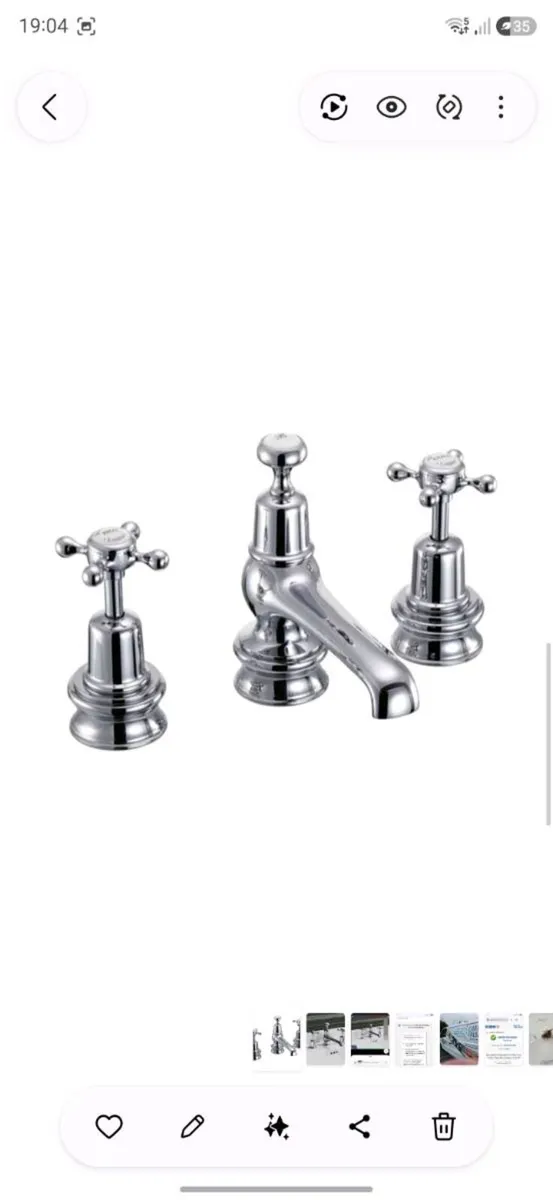 Burlington Claremont 3TH Basin Mixer - Image 2