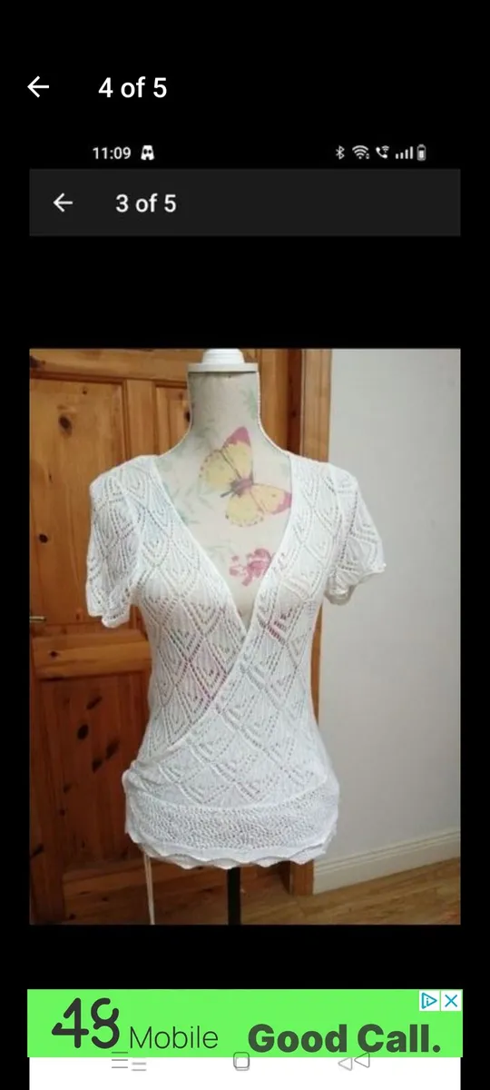 A. Wear white 100% cotton wrap over cardigan. Worn - Image 2