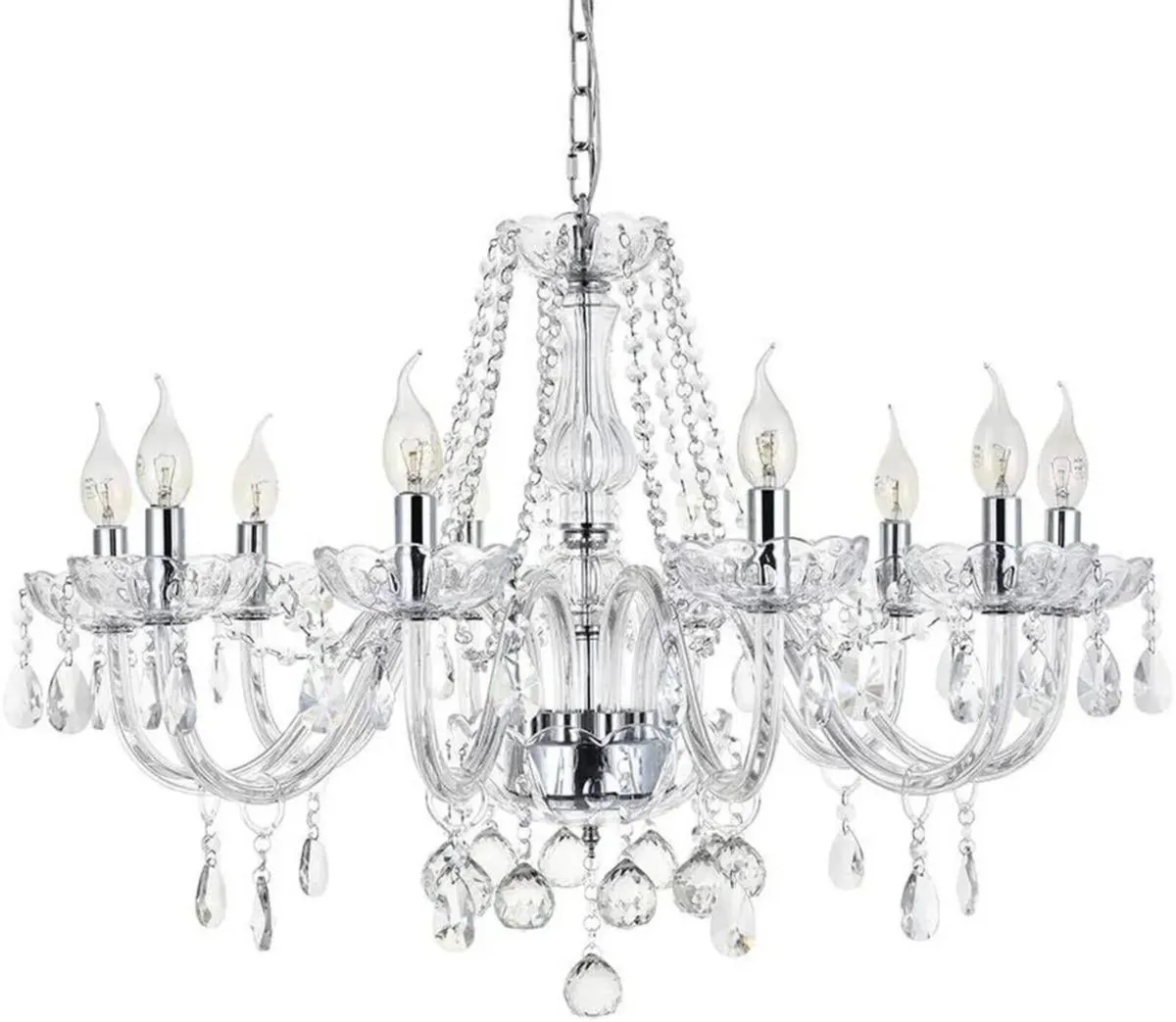 Chandelier 10 Bulb K9 Crystal Ceiling Light - Image 2