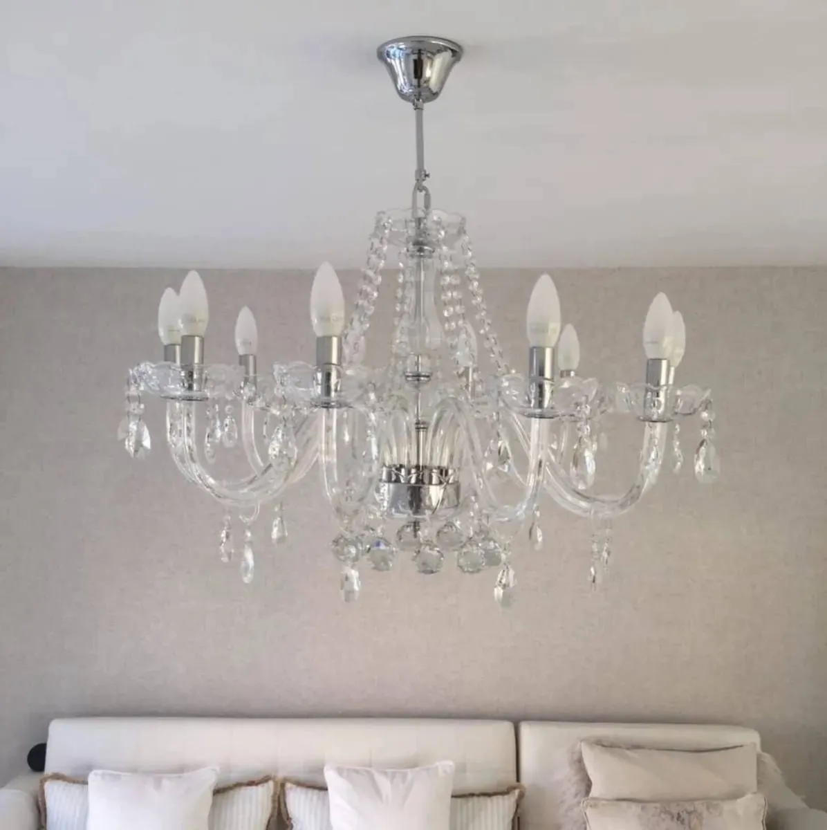 Chandelier 10 Bulb K9 Crystal Ceiling Light - Image 3