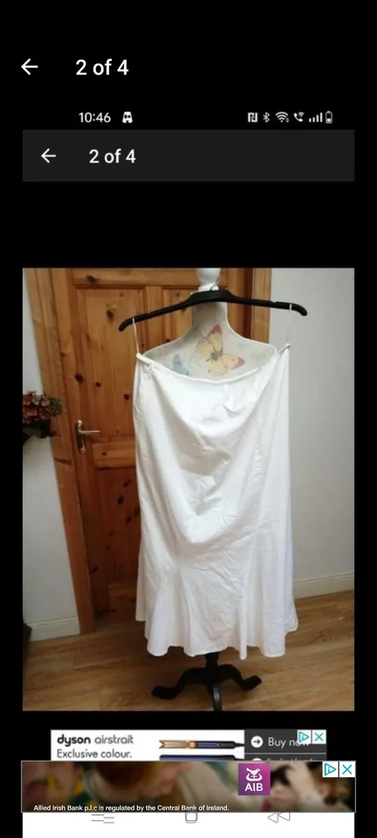 Betty Barclay white fully lined skirt, with side z - Image 2