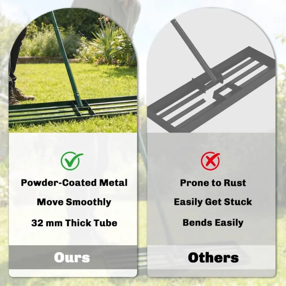 Lawn Levelling Rake, 113 x 26 cm Lawn Leveller Lut - Image 3