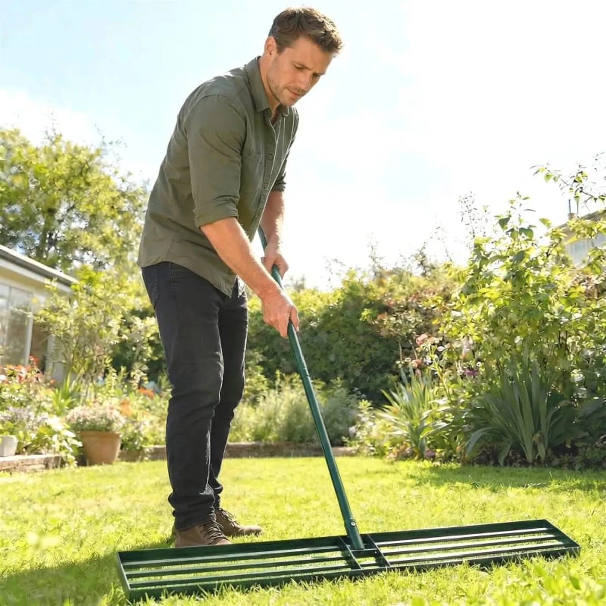 Lawn Levelling Rake, 113 x 26 cm Lawn Leveller Lut - Image 4