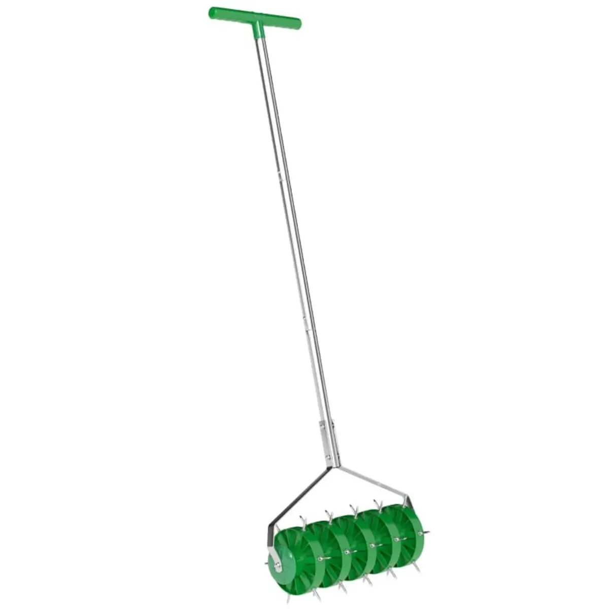 Rolling Lawn Aerator, Manual Grass Spike Roller, H - Image 2