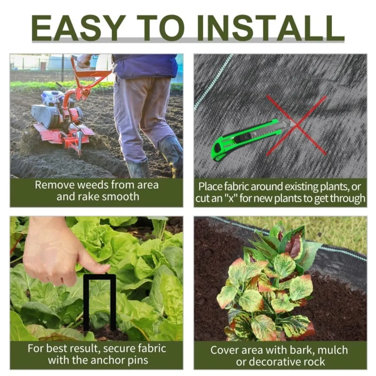 2x50m Gardener Premium Weed Barrier Landscape Fabr - Image 4