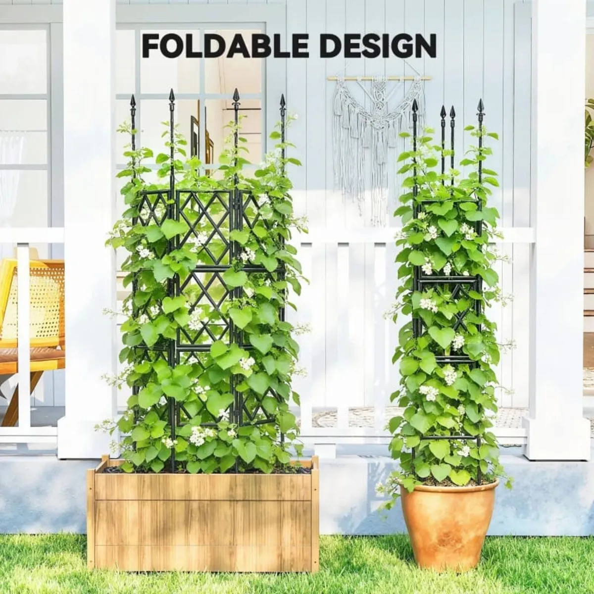 Foldable Garden Trellis, Lattice Climbing Support - Image 3