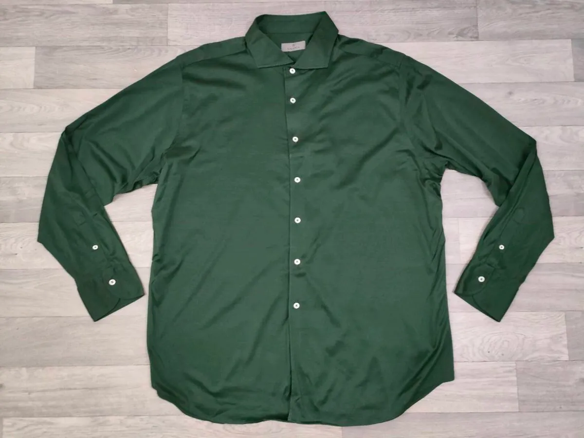 Canali Cotton Jersey Shirt Mens 2XL/3XL RRP 350 - Image 1