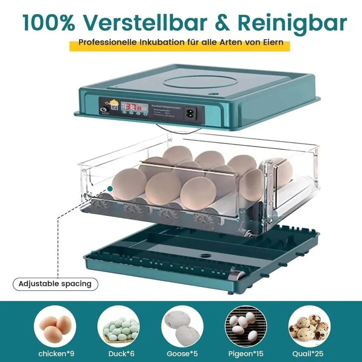 20 Egg Incubator Chicken Duck Hatching Machine - Image 4