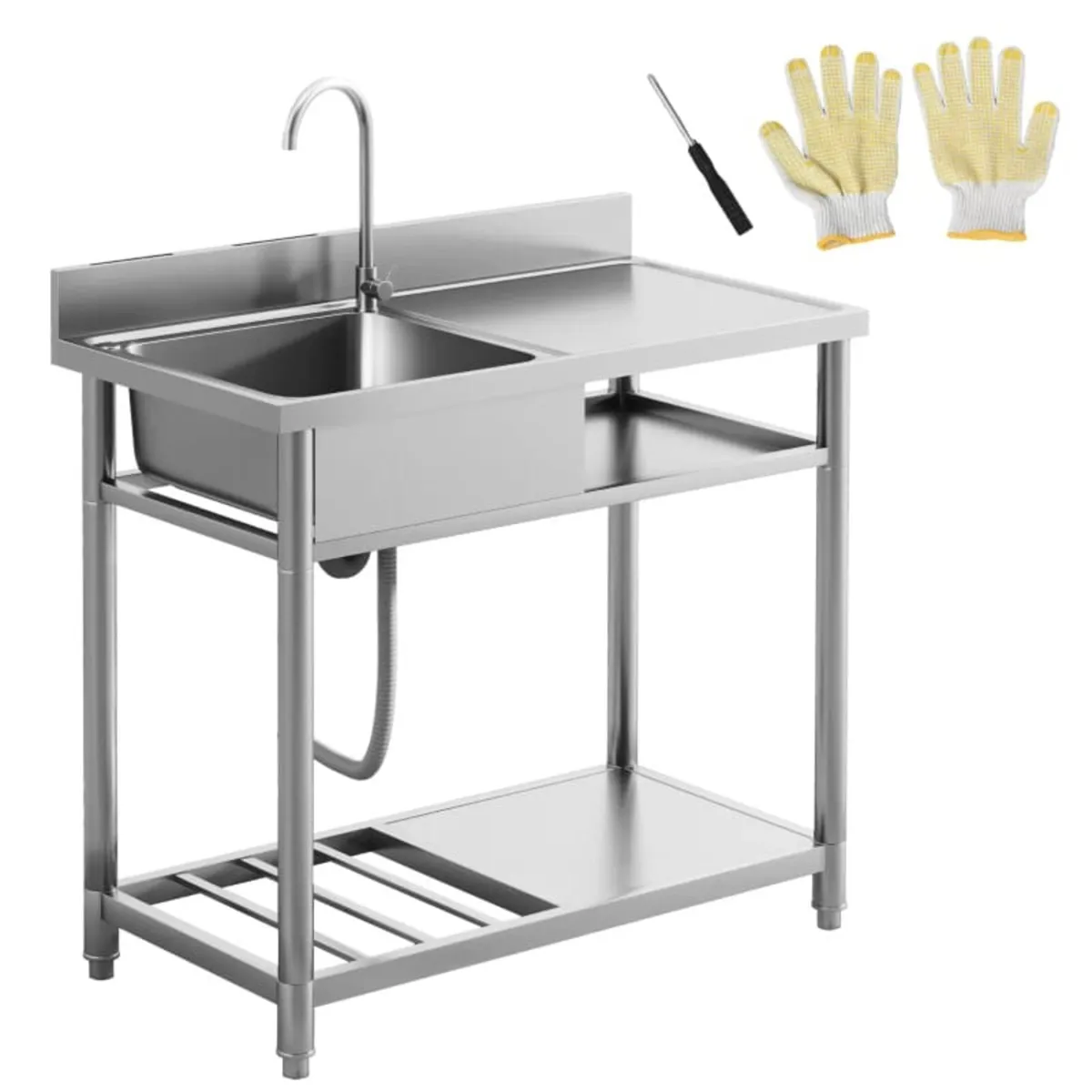 Outdoor Stainless Steel Kitchen Sink, Freestanding - Image 1