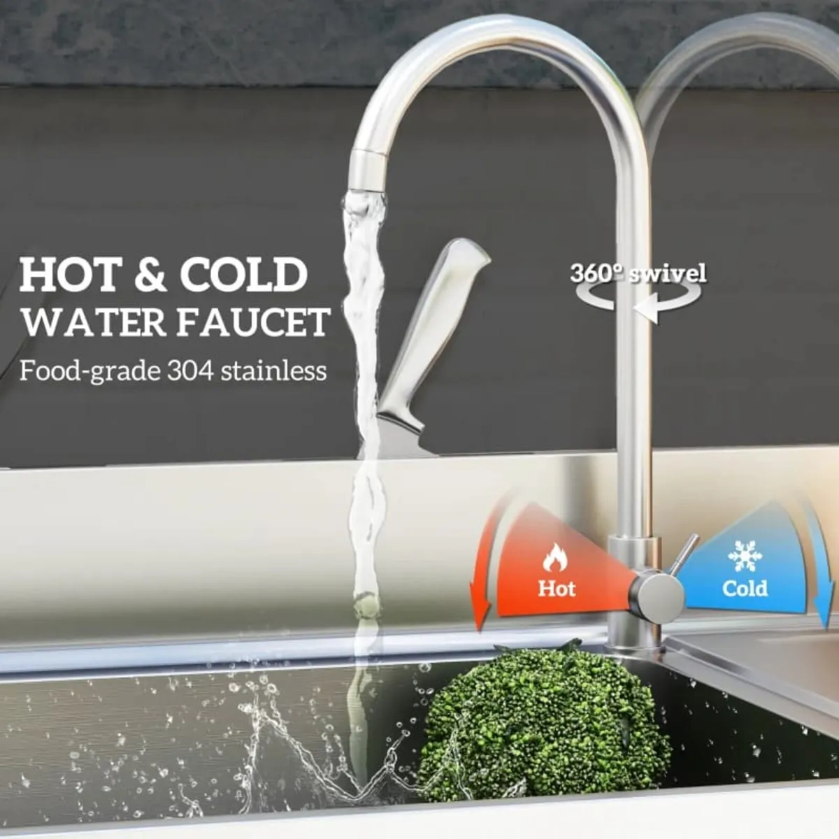 Outdoor Stainless Steel Kitchen Sink, Freestanding - Image 4