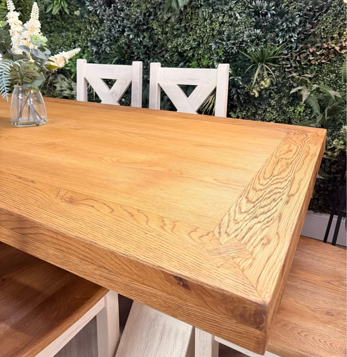 Savannah X oak dining table & 6 chairs - Image 4