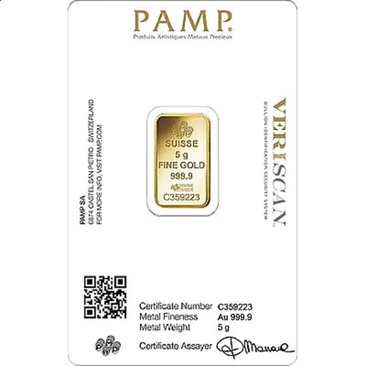 5g pamp Gold bar - Image 2