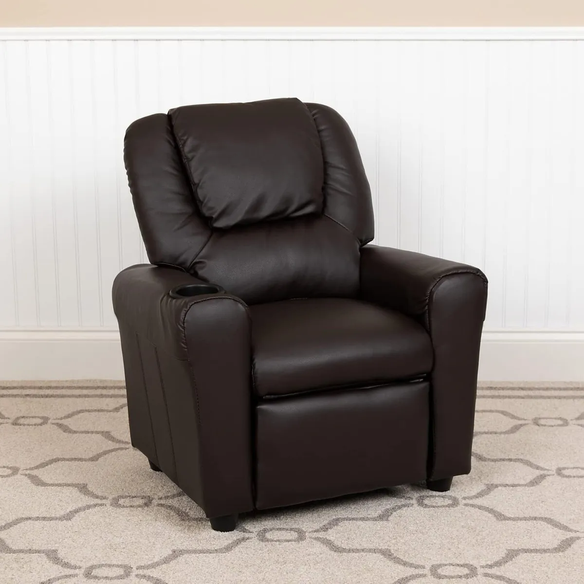 Vana Contemporary Leathersoft Kids Recliner - Image 2