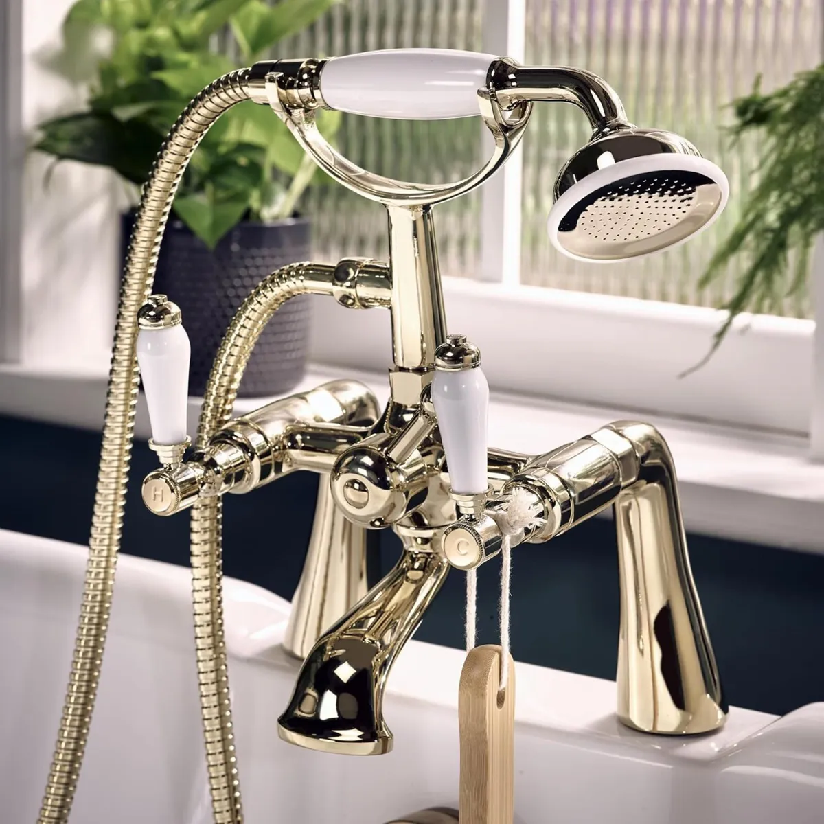 Georgian Bath Shower Mixer Tap Kit Finish - Image 4