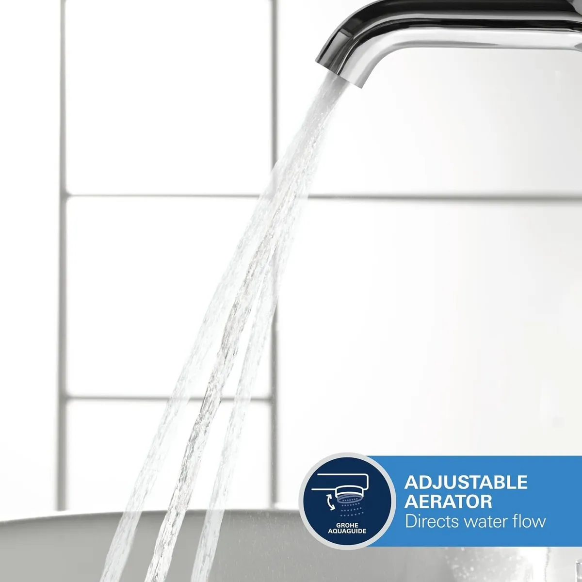 Essence Wall Mounted 2 Hole Basin Mixer Tap - Image 4
