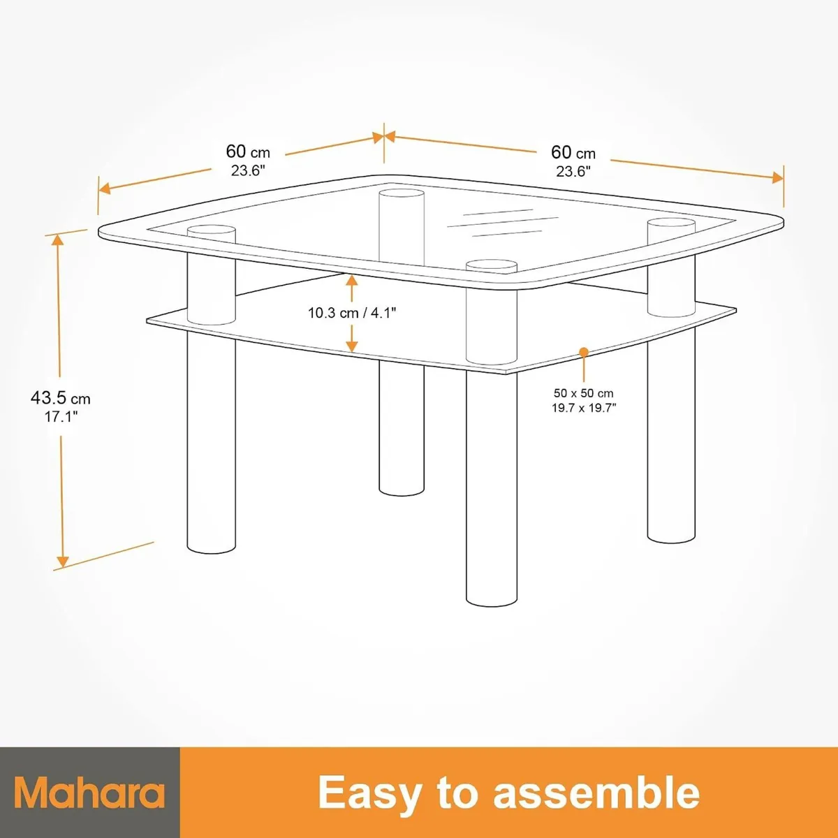King Glass Decorative Table - Image 3