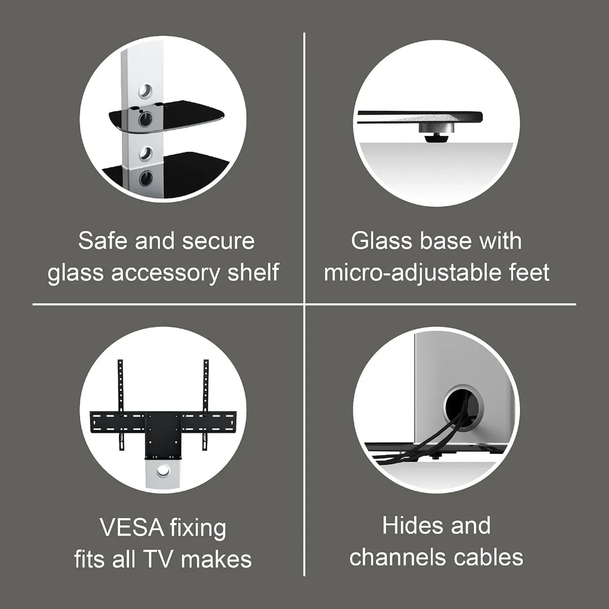 Universal Column TV Stand for 32 to 65 Inch - Image 4