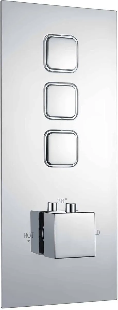 Spello Thermostatic 3 Outlet Concealed Shower - Image 1