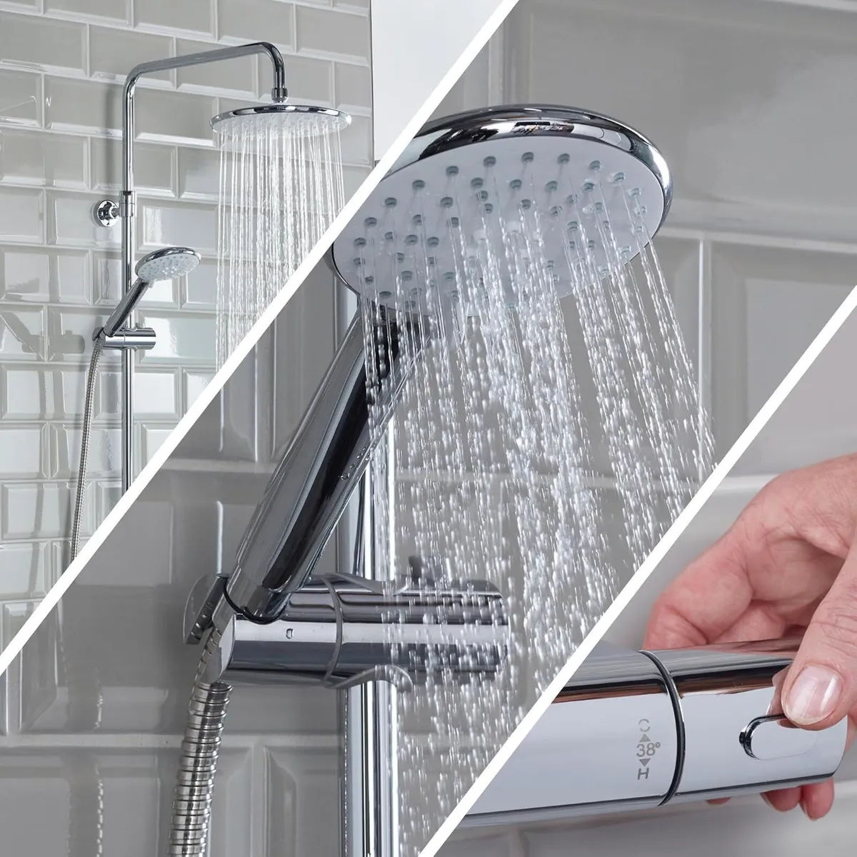 Buzz Diverter Bar Thermostatic Mixer Shower - Image 4