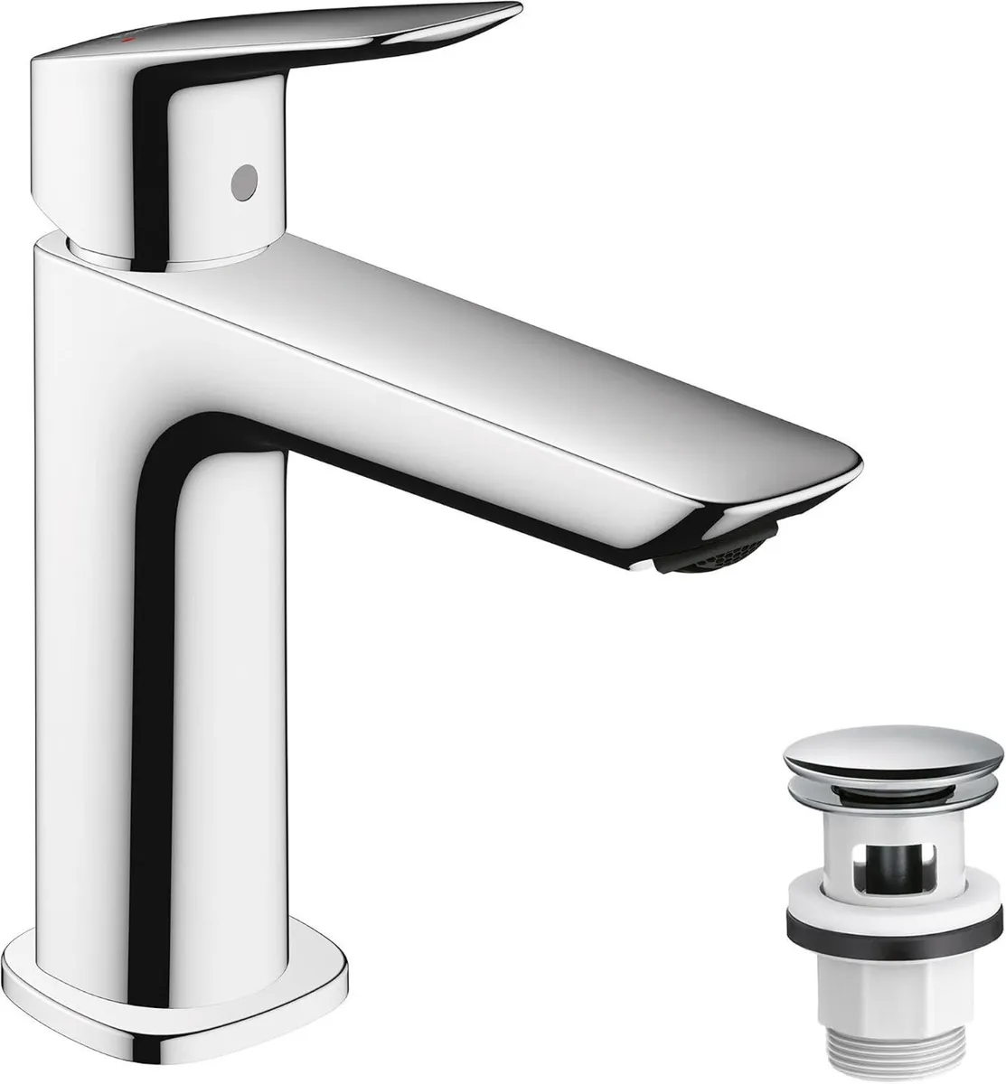Logis Fine Bathroom Tap with Push-Open Waste Set - Image 1