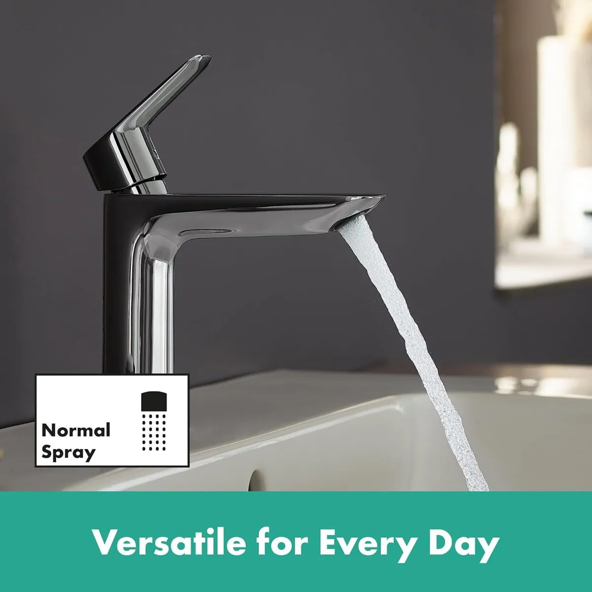 Logis Fine Bathroom Tap with Push-Open Waste Set - Image 3