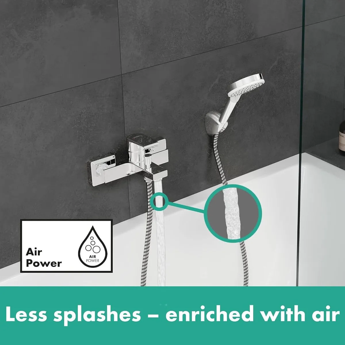Vernis Shape Single Lever Bath Mixer for Exposed - Image 3