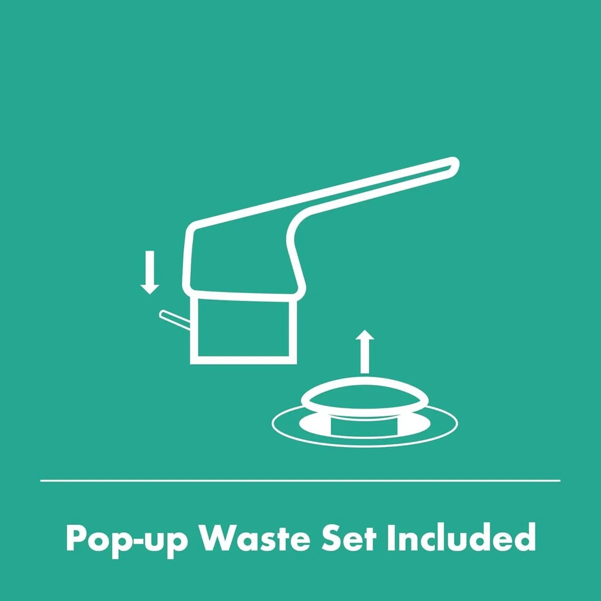 Rebris S 3-Hole Basin Mixer 110 with Pop-Up - Image 4