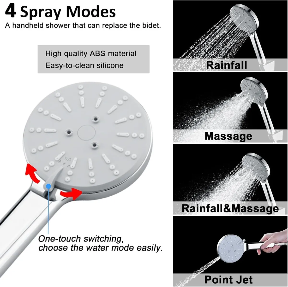 Shower Riser Rail Kit Stainless Steel 9” 23CM - Image 3