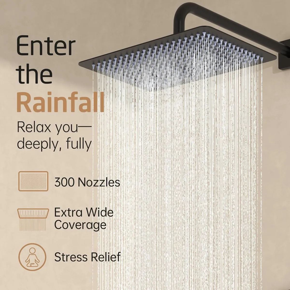 Concealed Shower System Set 12 Inch Head - Image 2