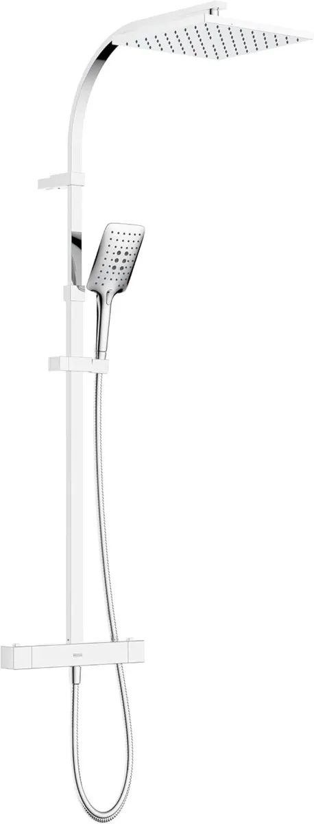 Quadrato Thermostatic Diverter Square Bar Mixer - Image 1