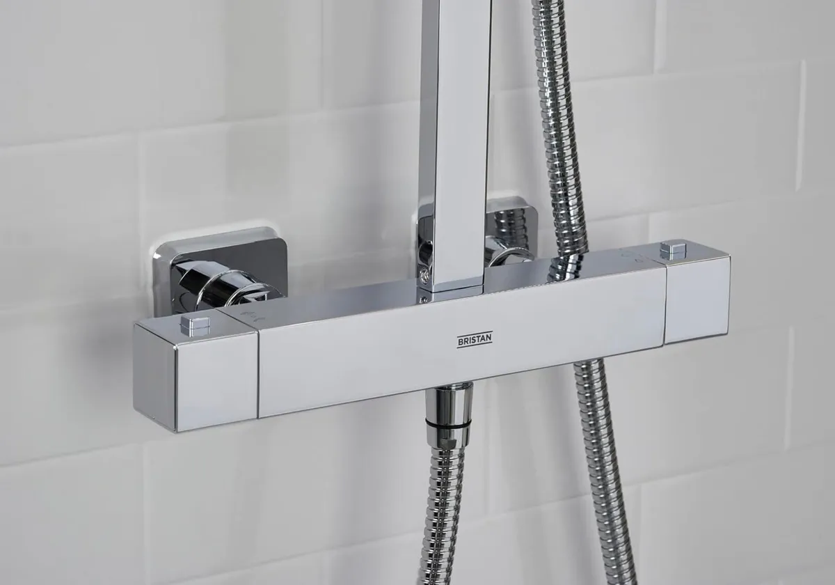 Quadrato Thermostatic Diverter Square Bar Mixer - Image 3