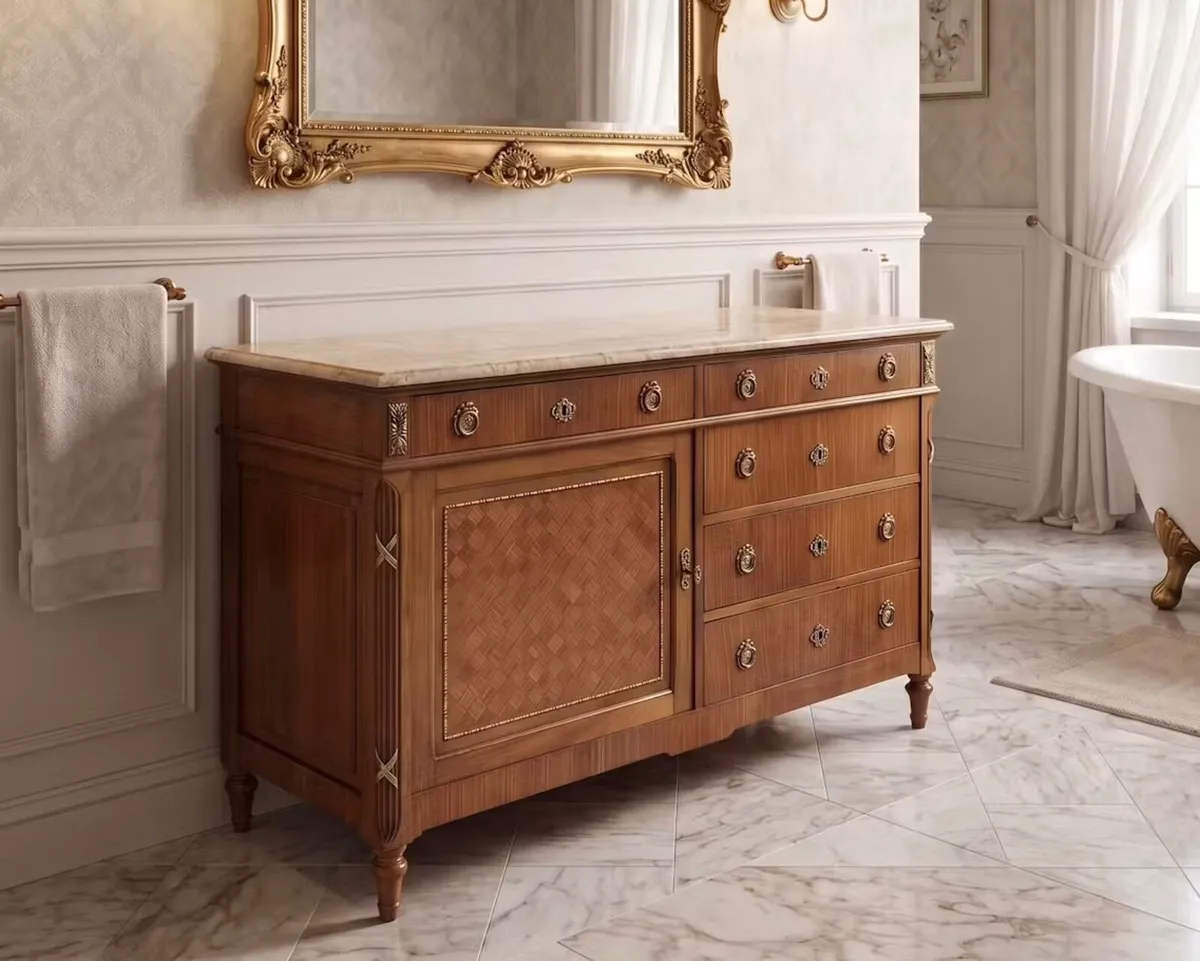 Old French marble topped washstand - Image 1