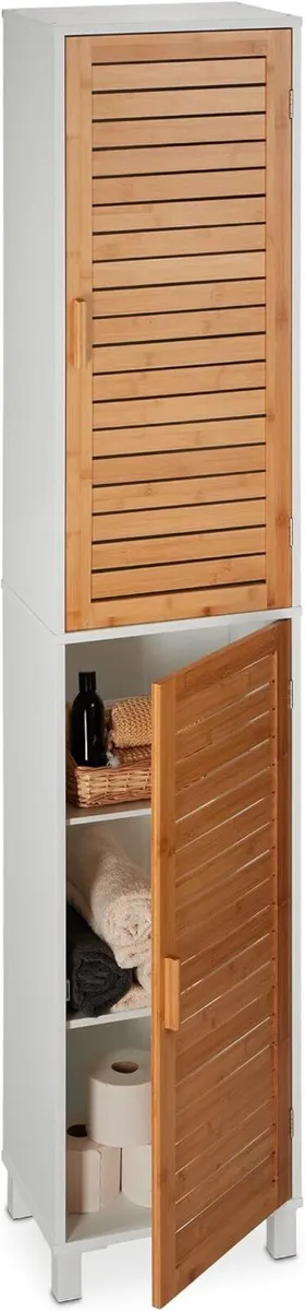 Bathroom Cabinet Hwd: 190x40x30CM 6 Compartments - Image 1