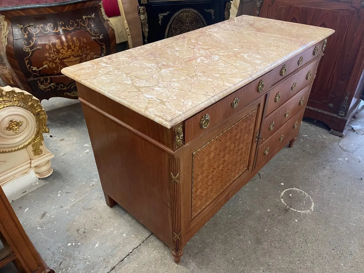 Old French marble topped washstand - Image 4