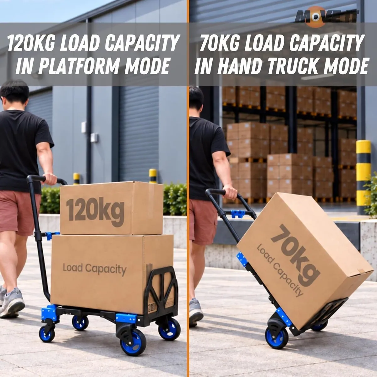 Move-It Folding Hand Truck Trolley Platform - Image 4