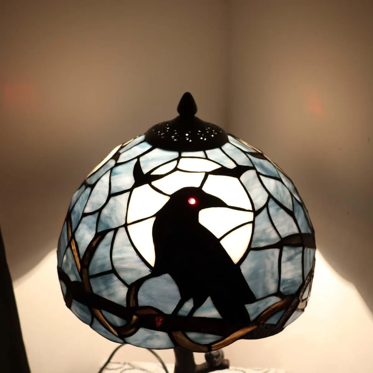 Raven on Tree Branch Table Lamp - Image 3
