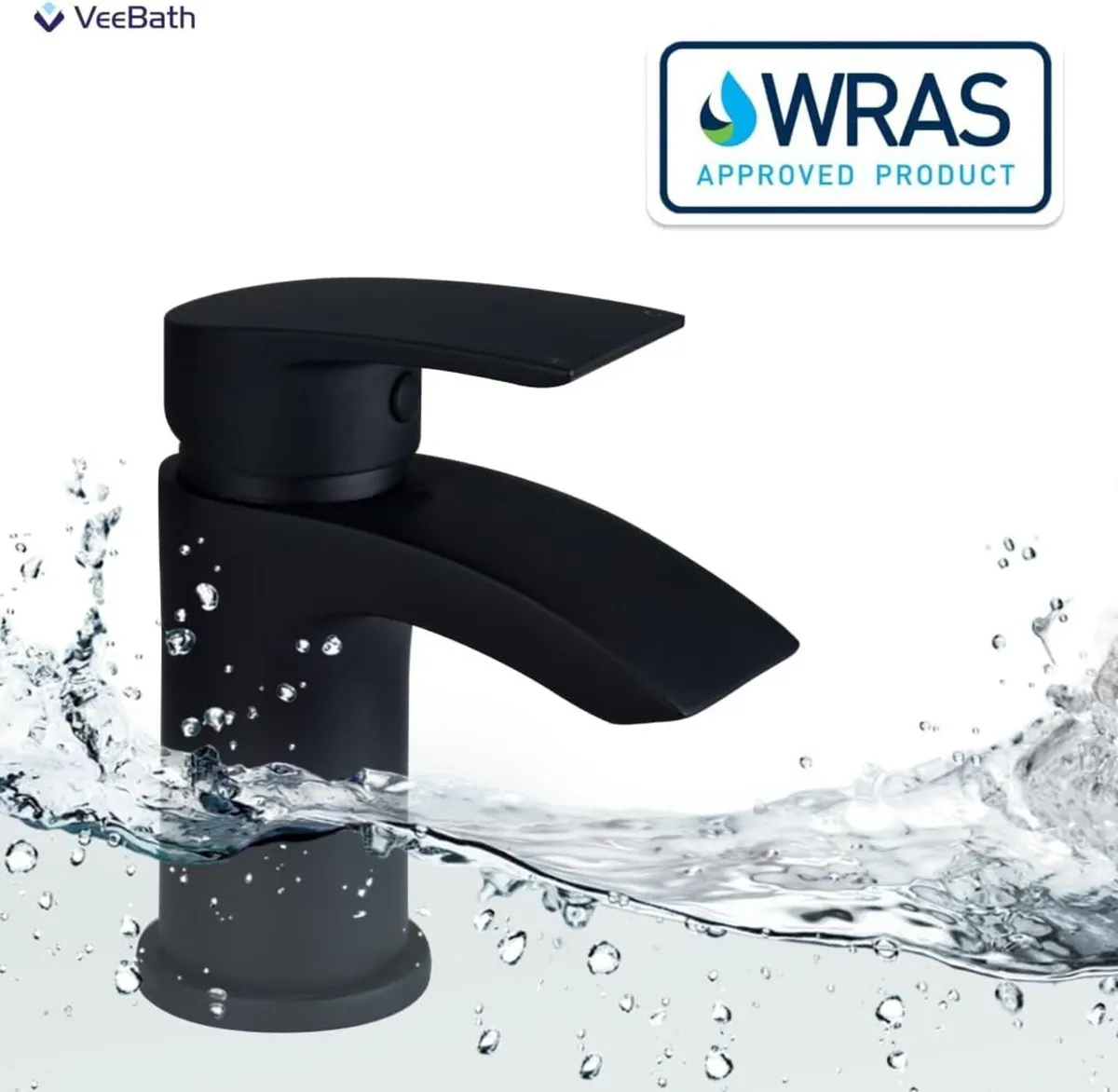Cascade Mono Basin Mixer Tap Rounded Edge Design - Image 2