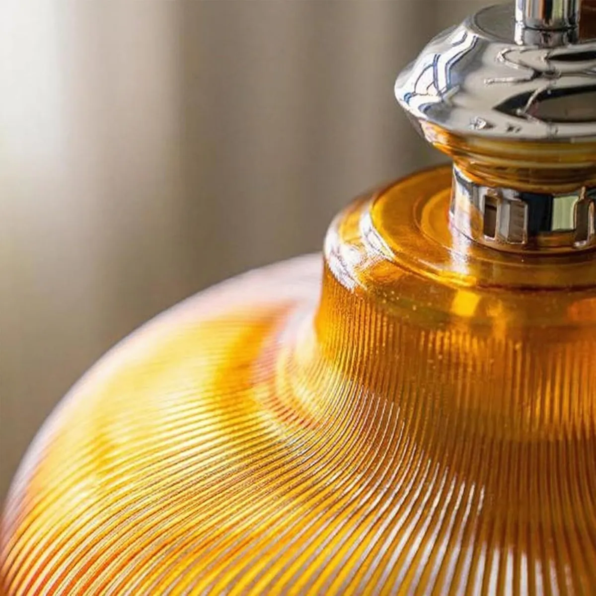 Modern Pendant Light with Ribbed Glass Shade - Image 4