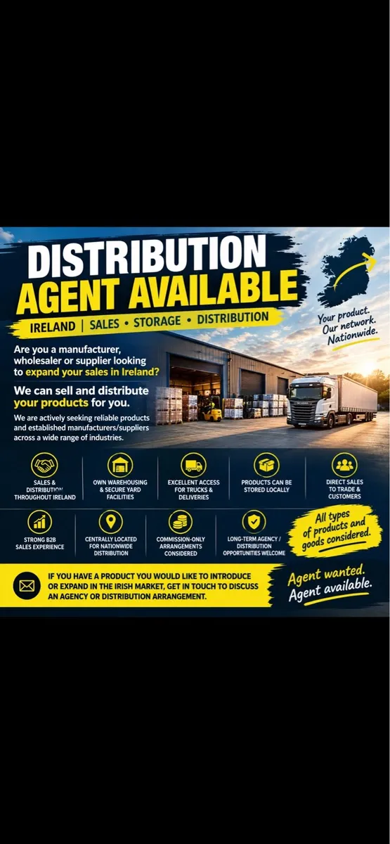 DISTRIBUTION AND SALES AGENT AVAILABLE - Image 1
