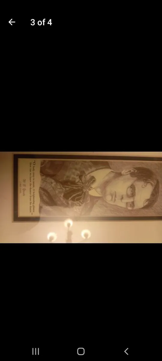 Wb yeats framed picture - Image 2