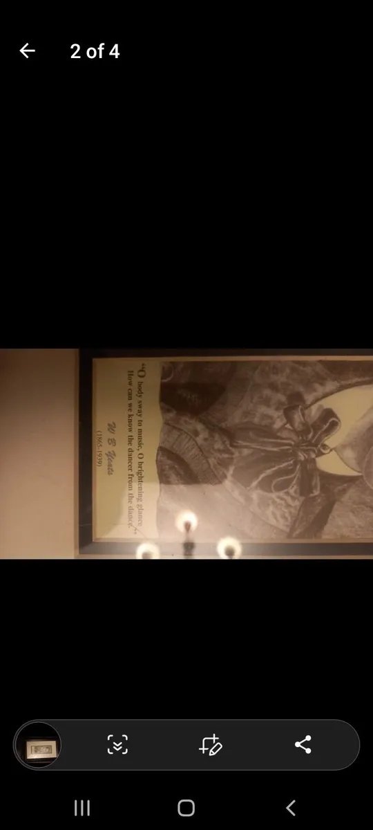 Wb yeats framed picture - Image 3