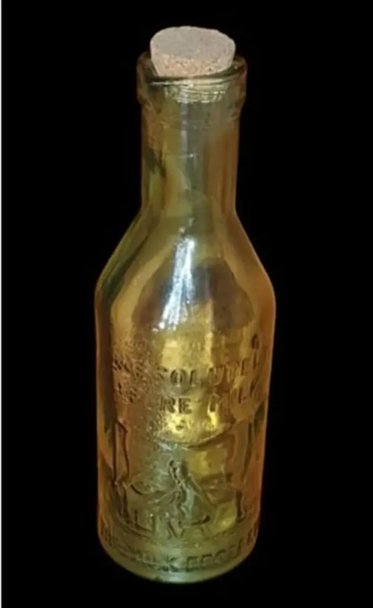 Vintage Glass Milk Bottle - "The Milk Protector" - Image 2