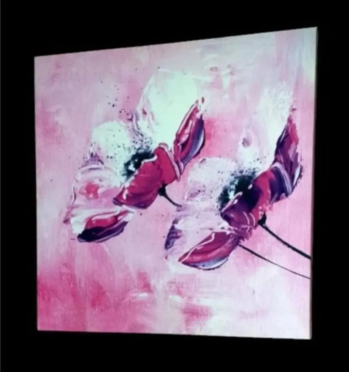 Brand New Abstract Pink Floral Canvas Art - Image 4