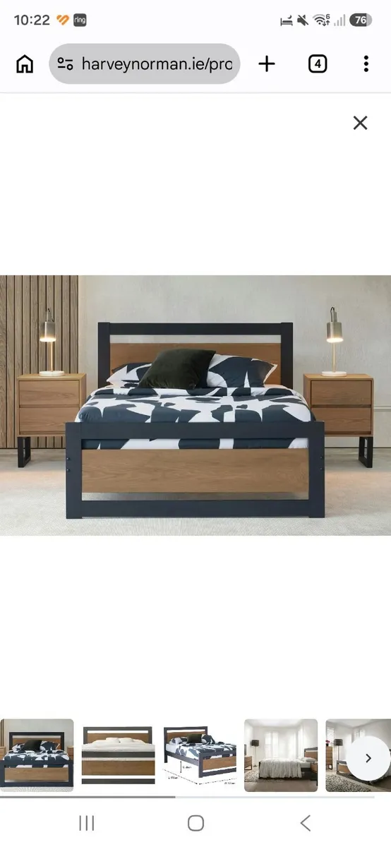 Small Double Bed,  Emma Mattress & 2 Lockers - Image 1