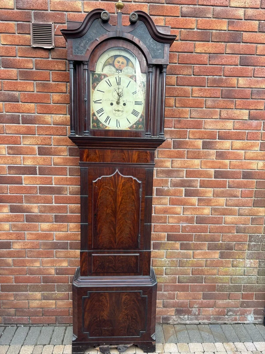Massive Victorian mahogany grandfather clock - Image 1