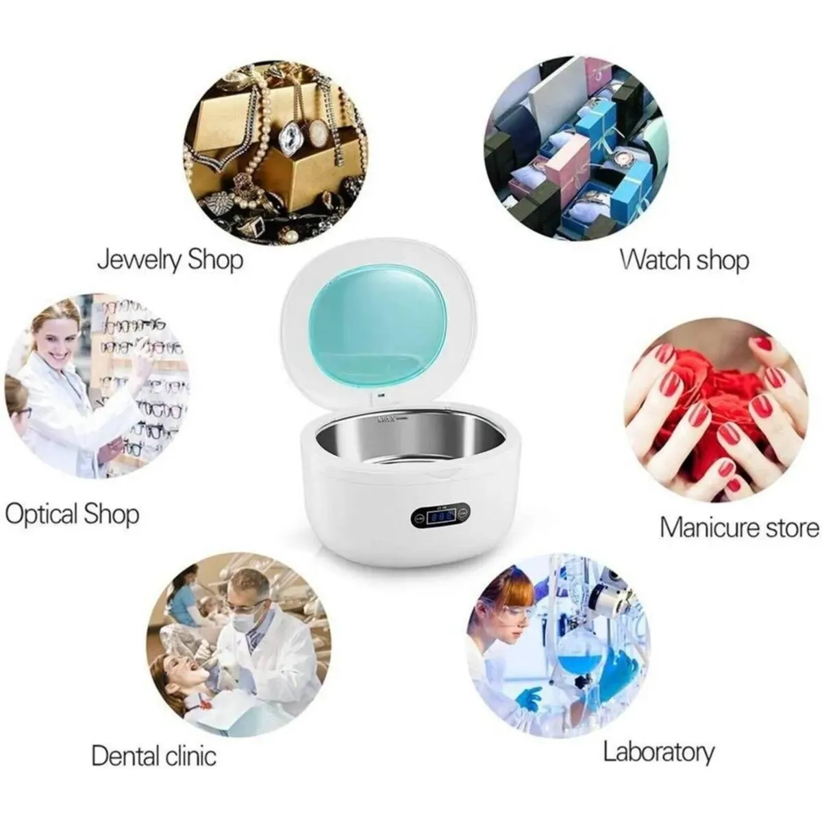 750ml Ultrasonic Cleaner with Heat and Timer - Image 2