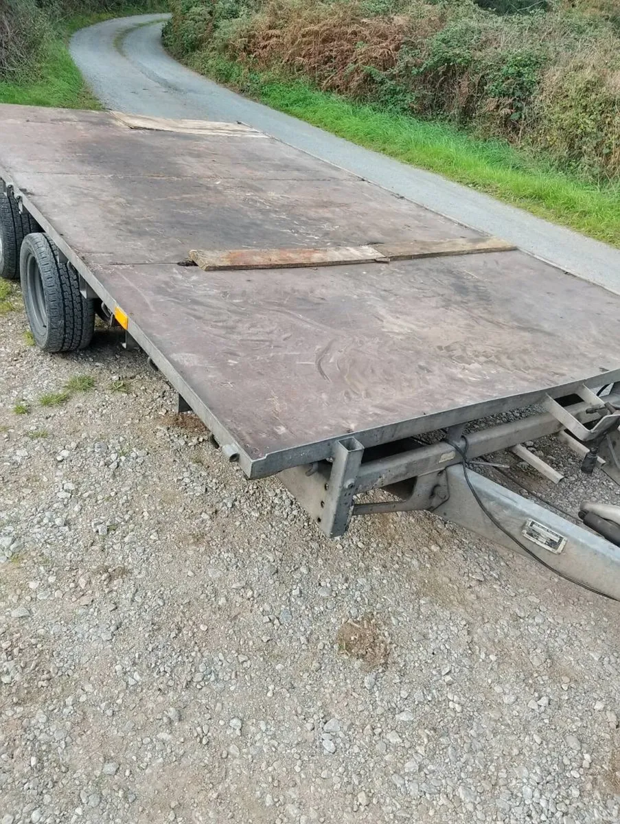 Ifor Williams flat bed trailer twin axle 14'X7'4" - Image 1