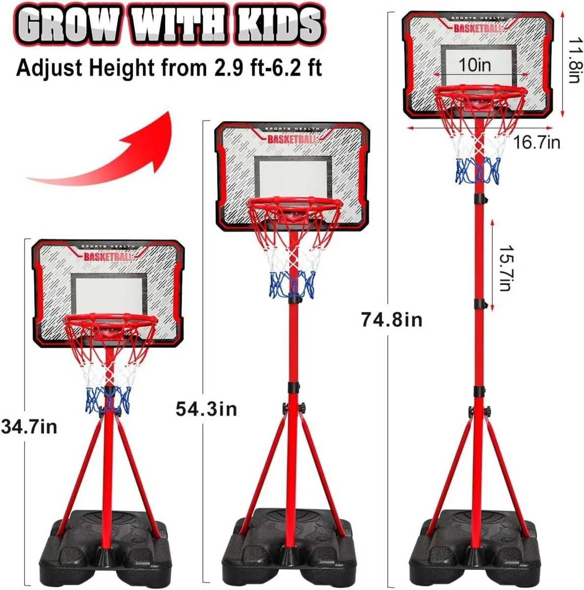 Kids Basketball Hoop with 3 Mini Balls Set - Image 4